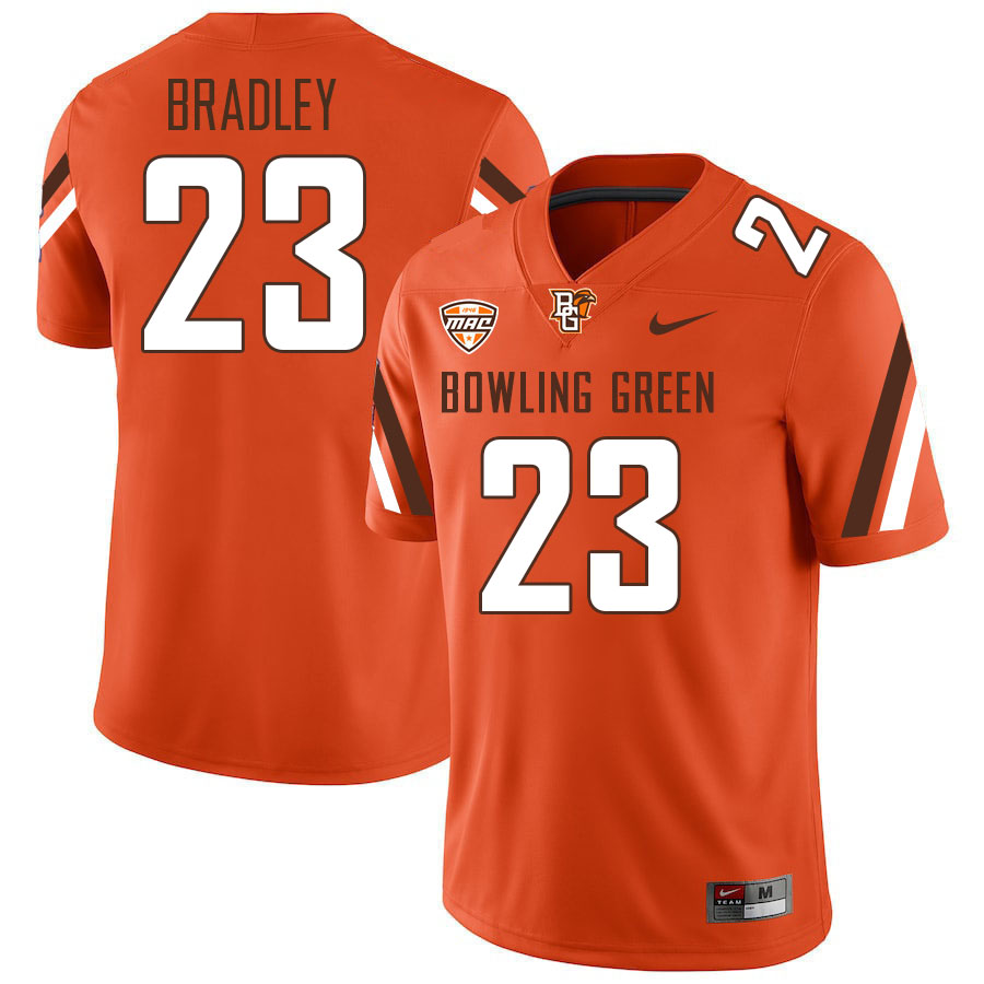 Bowling Green State Falcons #23 Myles Bradley College Football Jerseys Stitched-Orange
